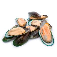 Frozen Half Shell Green Mussels 1kg